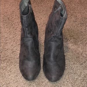 Grey ankle boots